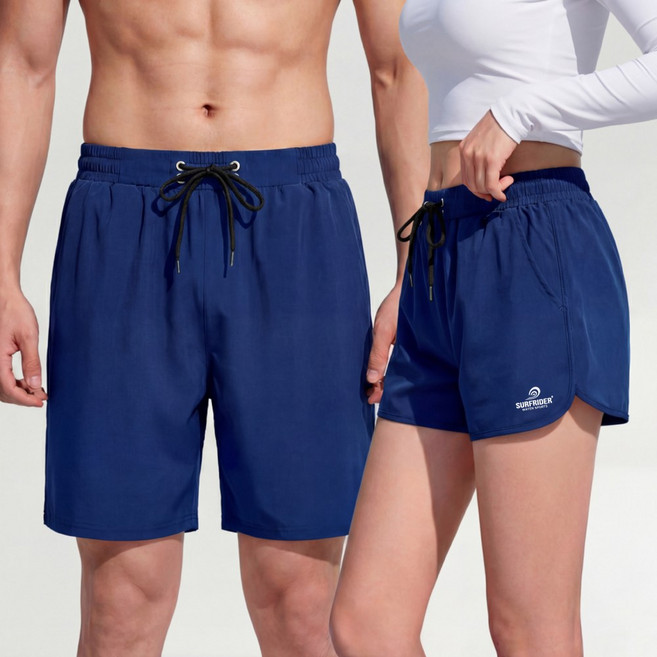 서프라이더 남녀 래쉬가드바지+이너 2종세트 비치팬츠 5컬러 빅사이즈/SURFRIDER