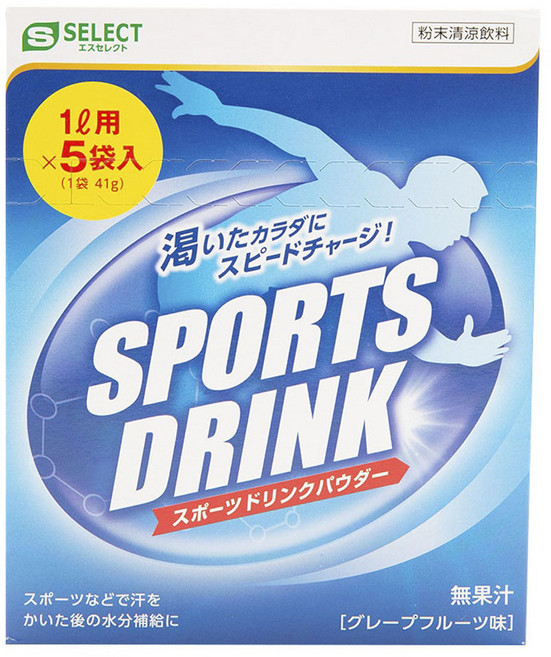 에스셀렉트 스포츠 드링크 파우더 자몽맛, 41g, 5개입