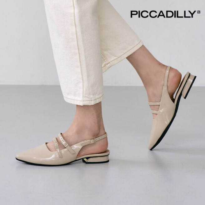 [피카딜리] [PICCADILLY] 279033 슬링백 베이지페이턴트(3cm)