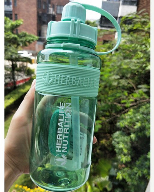 FREELIFE 휴대용 영양 플라스틱 스포츠 하이킹 피트니스 빨대 물병 멀티 컬러 프리 그레이 로즈 레드, 1000ml, Green2