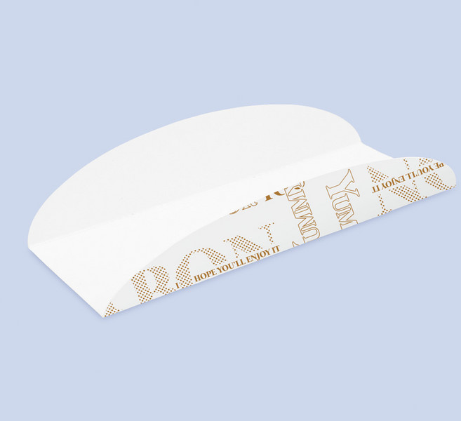 핫도그 소세지빵 마늘바게트 일회용 영문패턴 디귿자형 종이받침 특대, 1개, 100개입