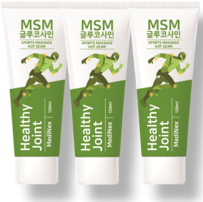 바르는파스 유황 글루코사민 크림 msm 바디 스포츠 마사지 로션 겔 젤 무릎 다리 허리 어깨 발목 CLUCOSAMINE CREAM 3개