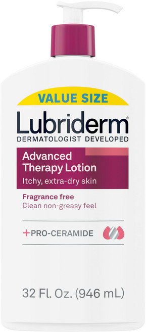 루브리덤 어드밴스드 테라피 무향 모이스처라이징 핸드 & 바디 Lubriderm Advanced Therapy Fragrance-Free Moisturizing Hand & Body, 외용 물약, 1개