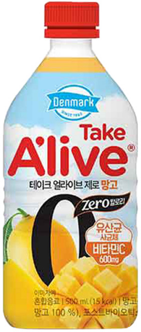 덴마크 테이크 얼라이브 제로 망고 500ml 10개