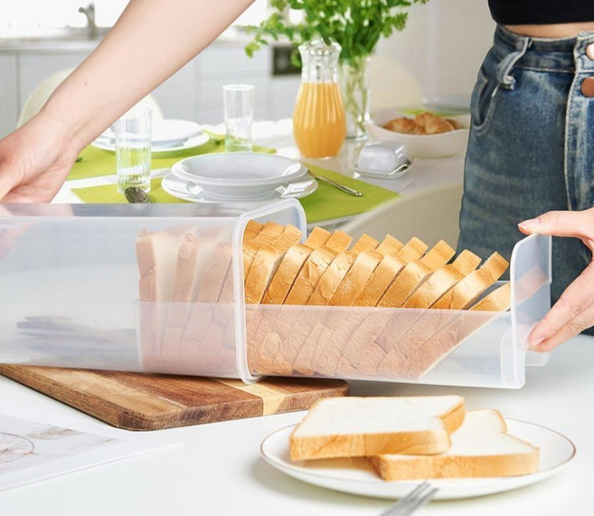 식빵 보관함 1+1 2개 서랍형 저장함 주방 수납함 화이트 단품, 블랙 단품