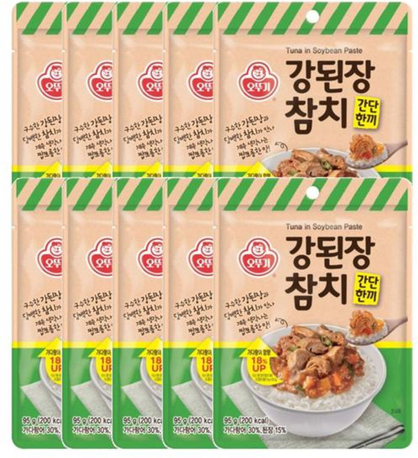 오뚜기 간단한끼 강된장참치, 95g, 10개