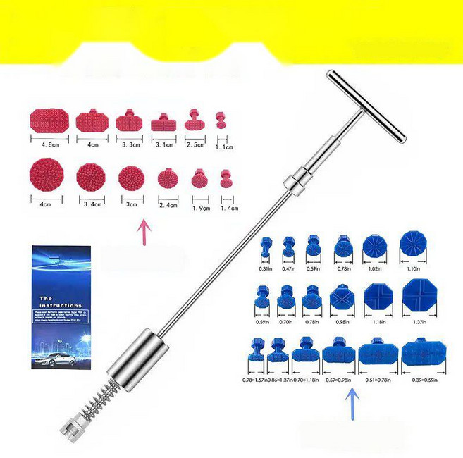 셀프 판금 공구 자동차 덴트복원기 글루덴트 수리 키트, 1. T바 풀러