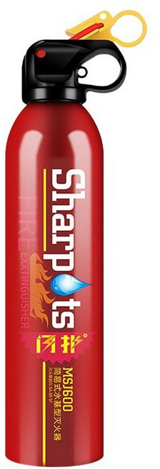 水基型泡沫滅火器 車用家用簡易 消防器材, 1個, 火熱紅