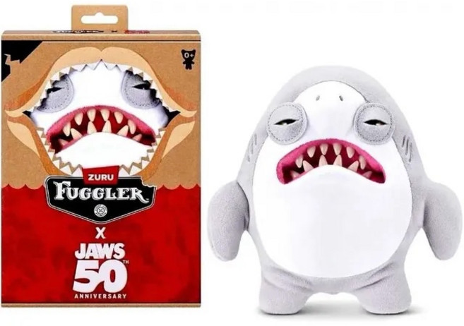ZURU FUGGLER 放克牙寶 大白鯊 50週年 紀念版 毛絨公仔, 1個