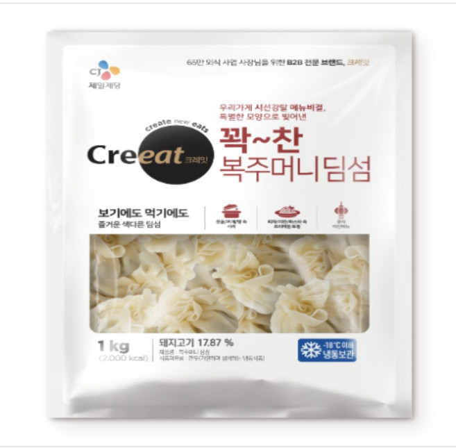 CJ 크레잇 복주머니 딤섬 1kg, 1개