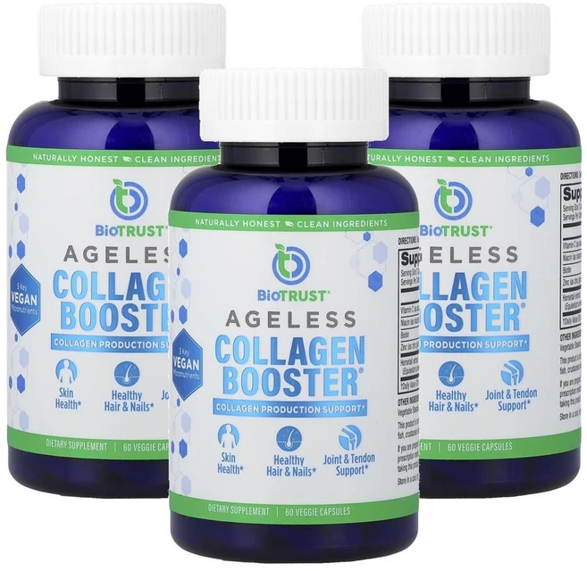 바이오 트러스트 에이지리스 콜라겐 부스터 캡슐 BioTrust Ageless Collagen Booster, 60정, 3개 - 쿠팡