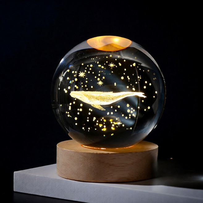 그렌든 한뼘 우주 LED 크리스탈 수유 무드등, 1.꿈꾸는 은하수 고래