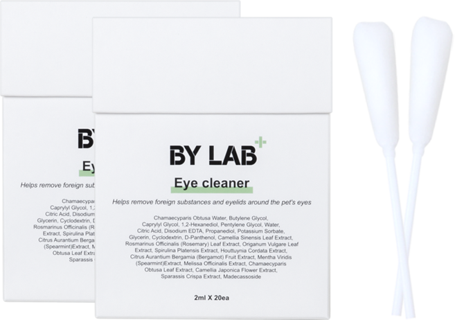 바이랩 강아지 눈물자국 눈 세정제 눈물냄새 아이클리너, 40ml, 2세트