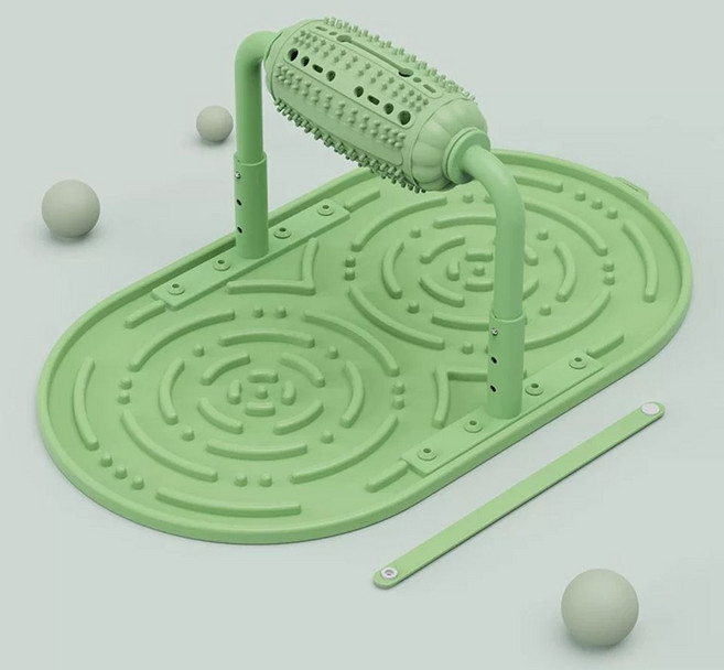 고양이 생일 케이크 노즈워크 스윙볼 밥그릇 스윙펀치 식기 자동차 통돌이 급체방지 해소 분리, 1개, 녹색