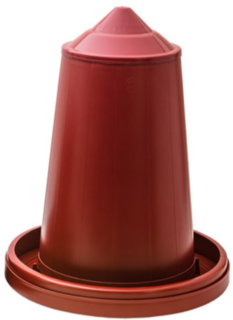 [오래 쓰는] 닭 모이통 25kg (한포용), 갈색, 1개