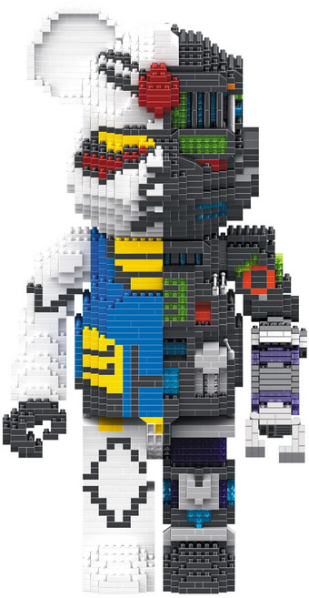 [알꿀밤-나노블럭-베어] YK메카닉 베어브릭 무드등, 1개