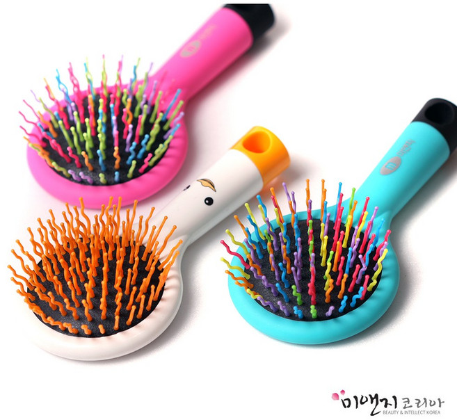 헤어 브러쉬 쿠션브러쉬 볼륨브러쉬 레인보우브러쉬, 1개, 민트