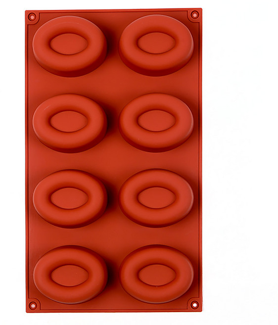 실리콘몰드 오발도넛틀 8구 (구움과자 티그레 오발틀)