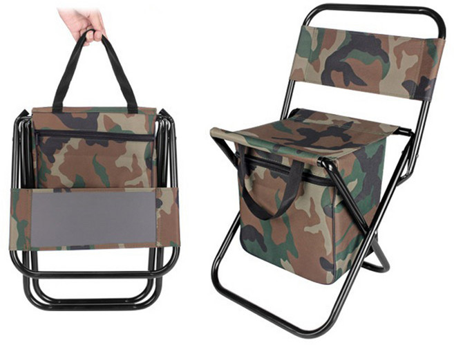 아라프로 낚시 캠핑 접이식 경량의자 소품 수납 간편, 1개, 카모플라주