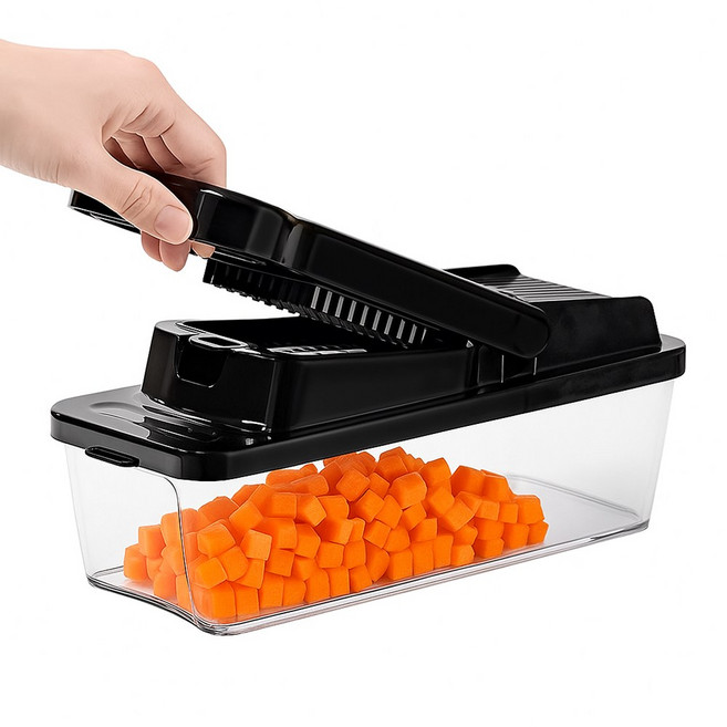 유즈베러띵 올인원 야채 슬라이서 만능 채칼 세트, 블랙, 1세트