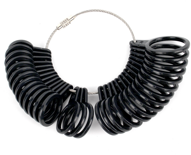 힘찬쇼핑_ 반지 구매 전 사이즈를 잴 수 있는 반지호수 반지사이즈 측정 플라스틱 링게이지