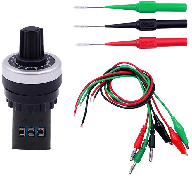 OBD2자동차 자동차 회로 테스터 센서 신호 저항 시뮬레이터 연료 진단 도구 아날로그 생성기 저항 센서 수, 검은색, 01 Black