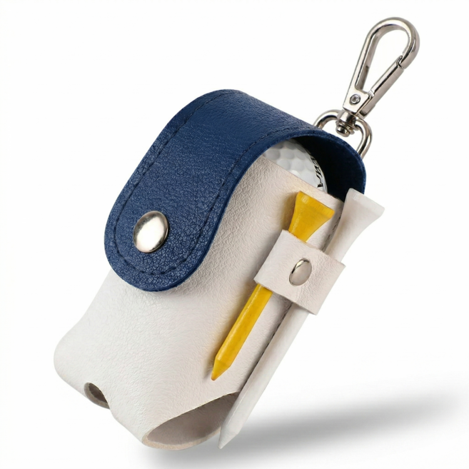 골프 티 케이스 골프공 파우치 허리벨트 미니 골프용품 수납, 블루, 1개