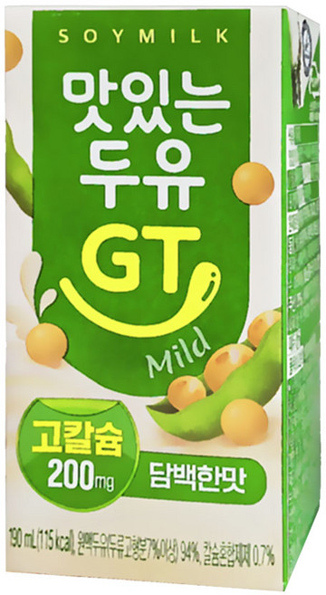 맛있는두유GT 고칼슘 담백한맛, 190ml, 24개