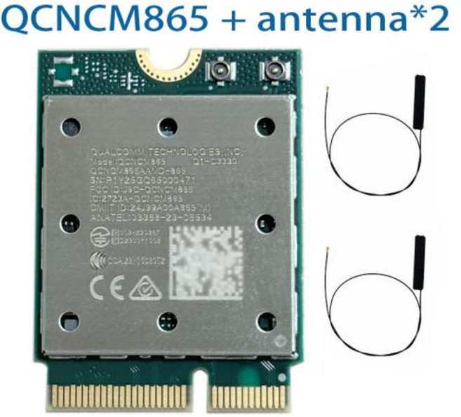WiFi 7 QCNCM865 WI-FI BT 콤보 모듈 Bluetooth 5.3 최대 5.8Gbps(4K QAM 7 6E 6 802.11ax 포함), QCNCM865 2antenna