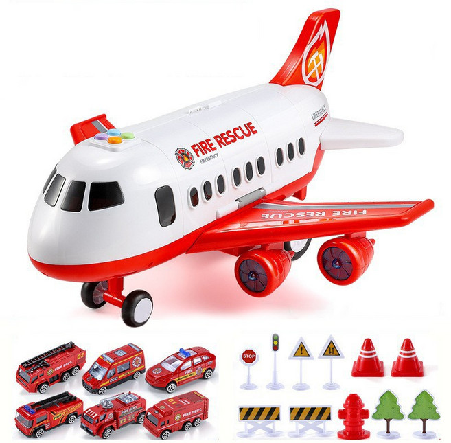 eyimtech 미니카 수송기 대형 비행기 장난감, 레드, 1개