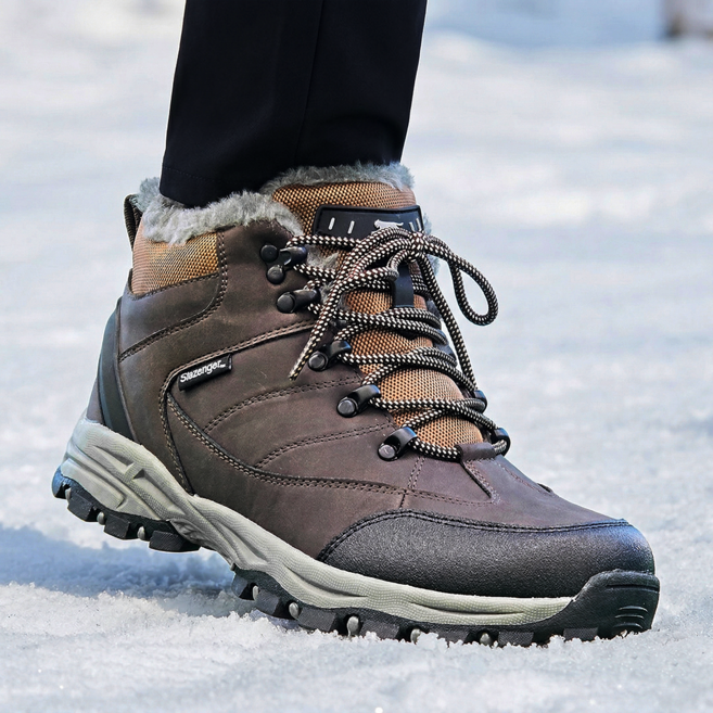슬레진저 남자 겨울 등산화 푹신한 털 트레킹화 남성 방한화 미끄럼방지 작업화 남자앵글부츠