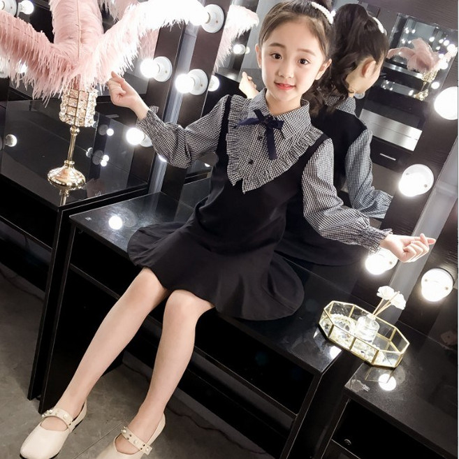 아이짱 초등학생 주니어 여아 모던체크원피스 고학년