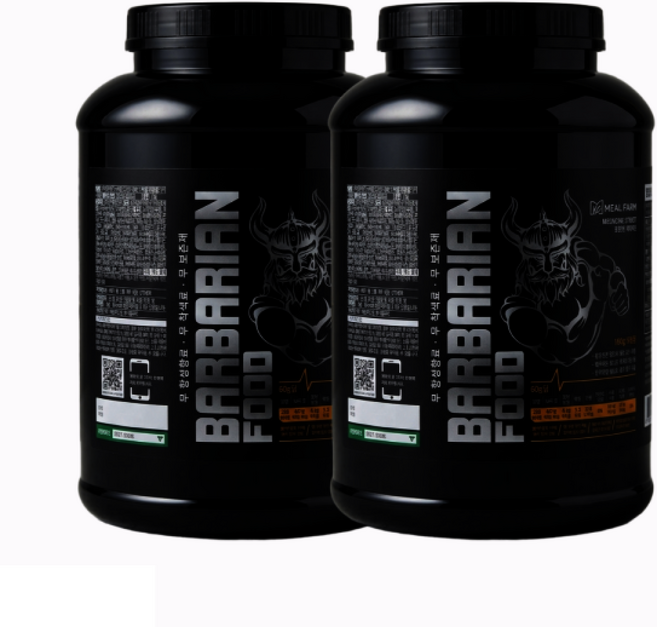 1+1 밀팜 바바리안푸드 단백질 프로틴 쉐이크 파우더 보충제, 1개, 2kg