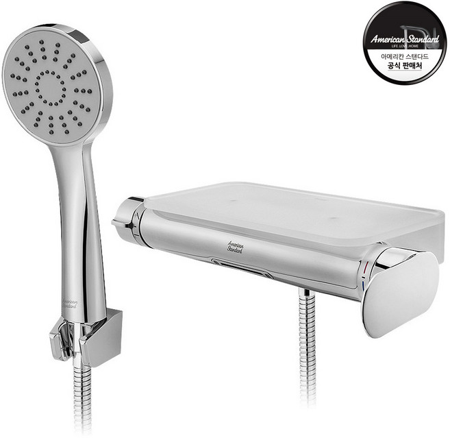 아메리칸스탠다드 플랫라운드 욕실 샤워수전 화이트 FB5783, 1개