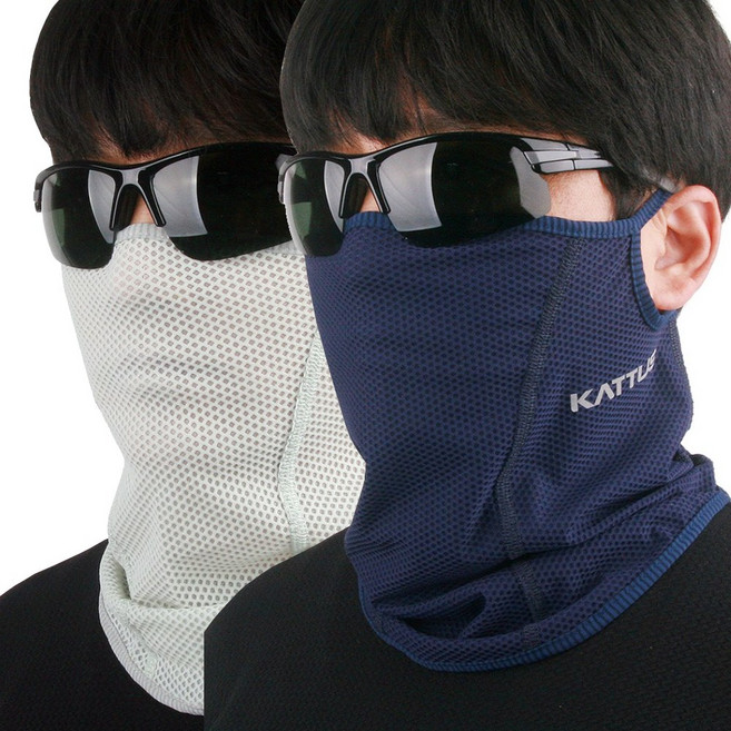 카투스 매쉬형 Zet9 1+1 자외선차단 골프 자전거마스크, 네이비+그레이