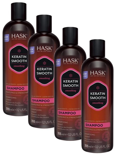 하스크 케라틴 스무스 샴푸 HASK Keratin Smooth Shampoo, 4개, 355ml - 쿠팡