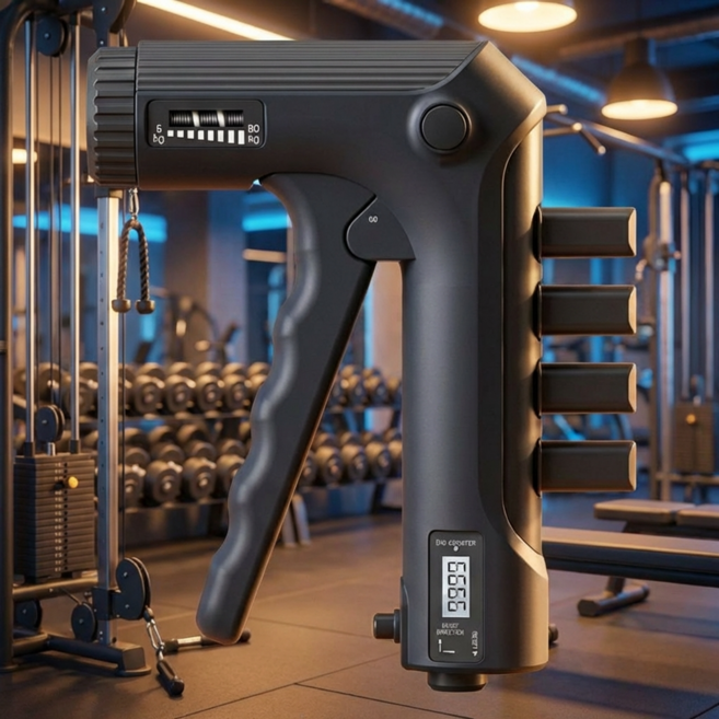 원아카이브 악력기 손가락 손 운동 기구, 1개, 다크그레이