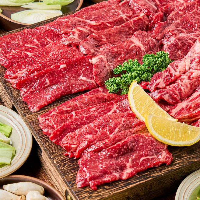 입에서 살살 녹는 한우 1++ 투뿔 모둠 구이용, 1개, 600g