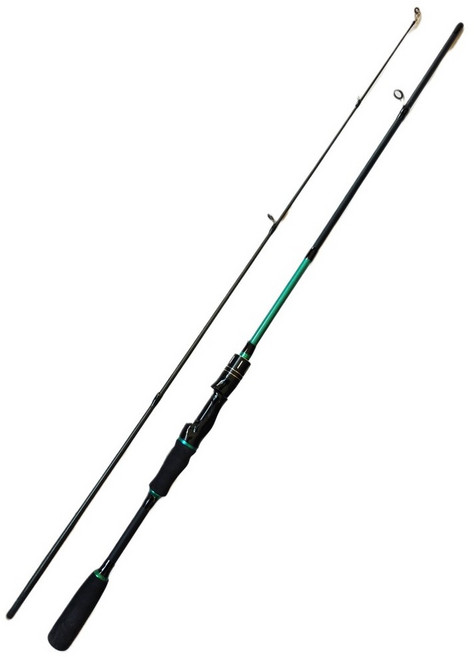 路亞竿 單竿 槍柄 直柄 海竿 路滑竿 雷強竿 中快調 泛用竿, 綠色高配直柄單杆,1.8