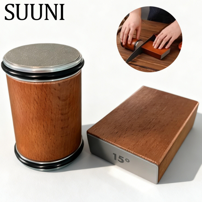 SUUNI 경량형 프리미엄 롤러 다이아몬드 칼갈이 숫돌, 1개, 갈색