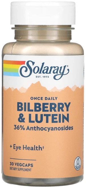 Solaray 원스 데일리 빌베리 & 루테인 베지 캡슐 30정, Solaray원스데일리빌베리루테인베지캡슐30정, 1개 - 쿠팡