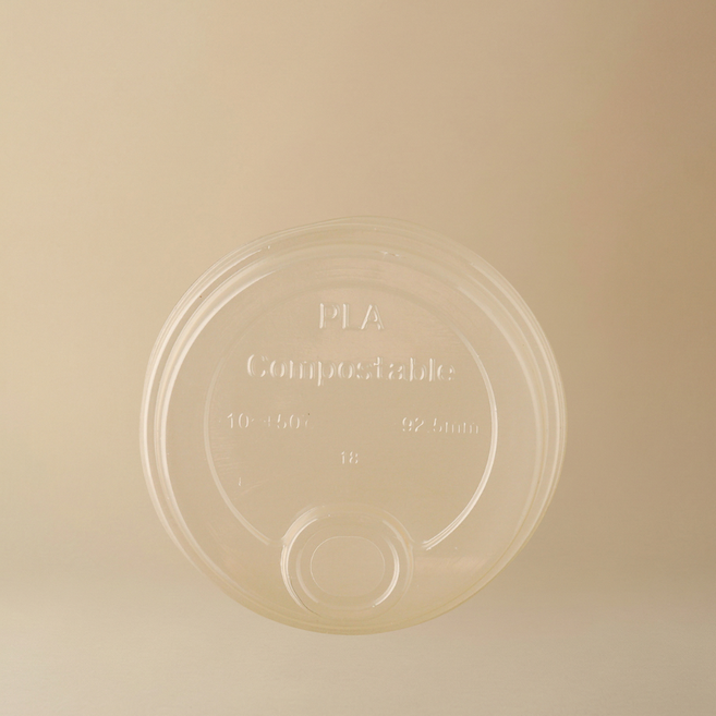 지구사랑 드링킹 리드 친환경 PLA 생분해 아이스컵 뚜껑 (92.5파이), 1개, 100개, 머그리드형