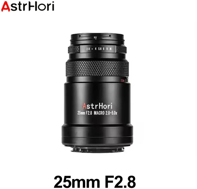 AstrHori 25mm F2.8 수동 초점 풀프레임 카메라 렌즈 2X-5X 확대 HD 이미지 품질 울트라 매크로 렌즈 매크, 04 후지 xf, 01 25mm F2.8