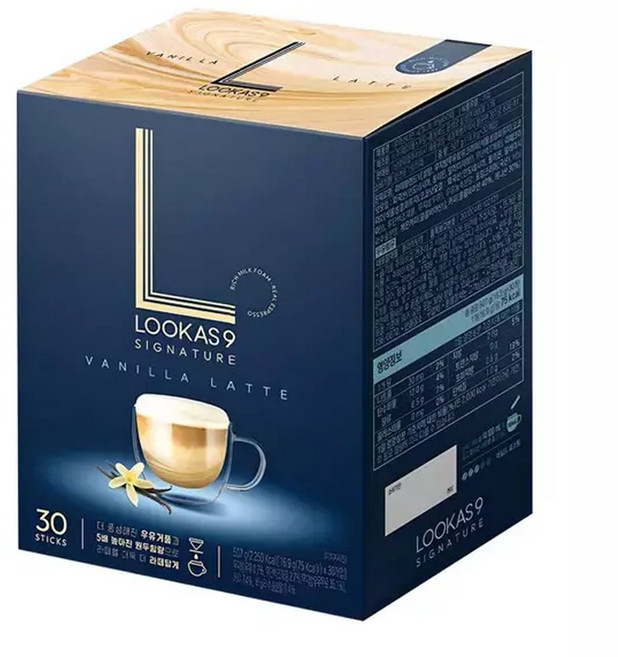 루카스나인 시그니처 바닐라 라떼 30T x 2개 / 커피