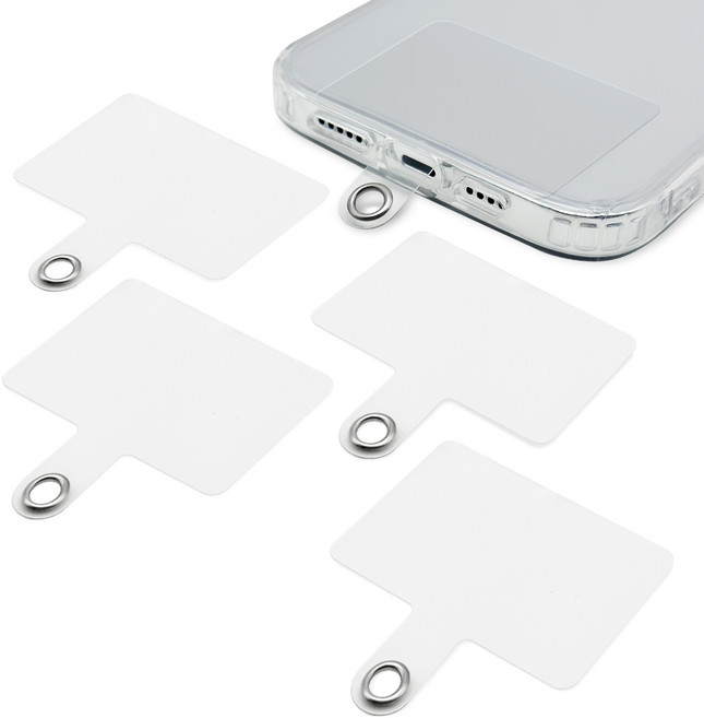 인트그로 휴대폰 스트랩 키링 태그 홀더, 투명, 5개