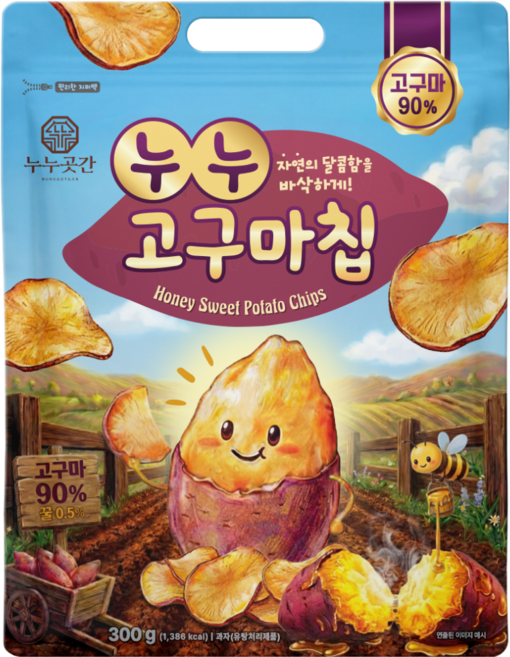 누누곳간 꿀 고구마칩, 1개, 300g