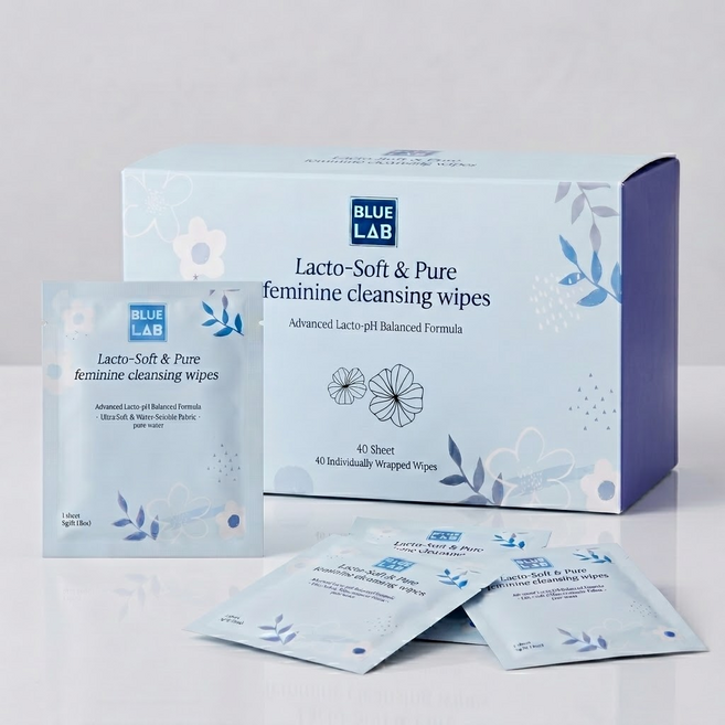 블루랩 락토유산균 여성 청결 티슈 40매 1박스, 1개, 200g