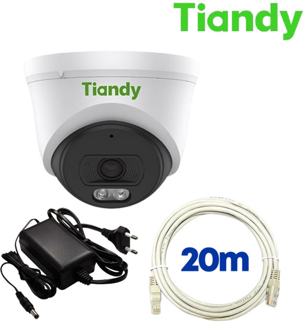 티앤디 2MP 200만화소 CCTV 감시카메라 실내 1대 추가설치 세트 케이블 20M, 1개