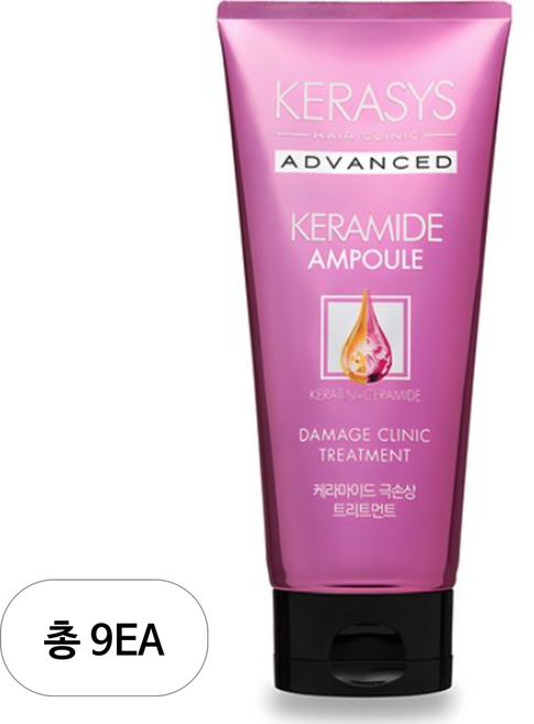 케라시스 케라마이드 극손상 헤어 트리트먼트, 200ml, 9개