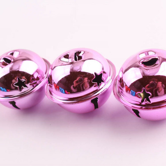 헤세드 2개) 40mm 샤이닝 유광 컬러방울 딸랑이 방울 (방울소리 안큼), 2개, 연핑크